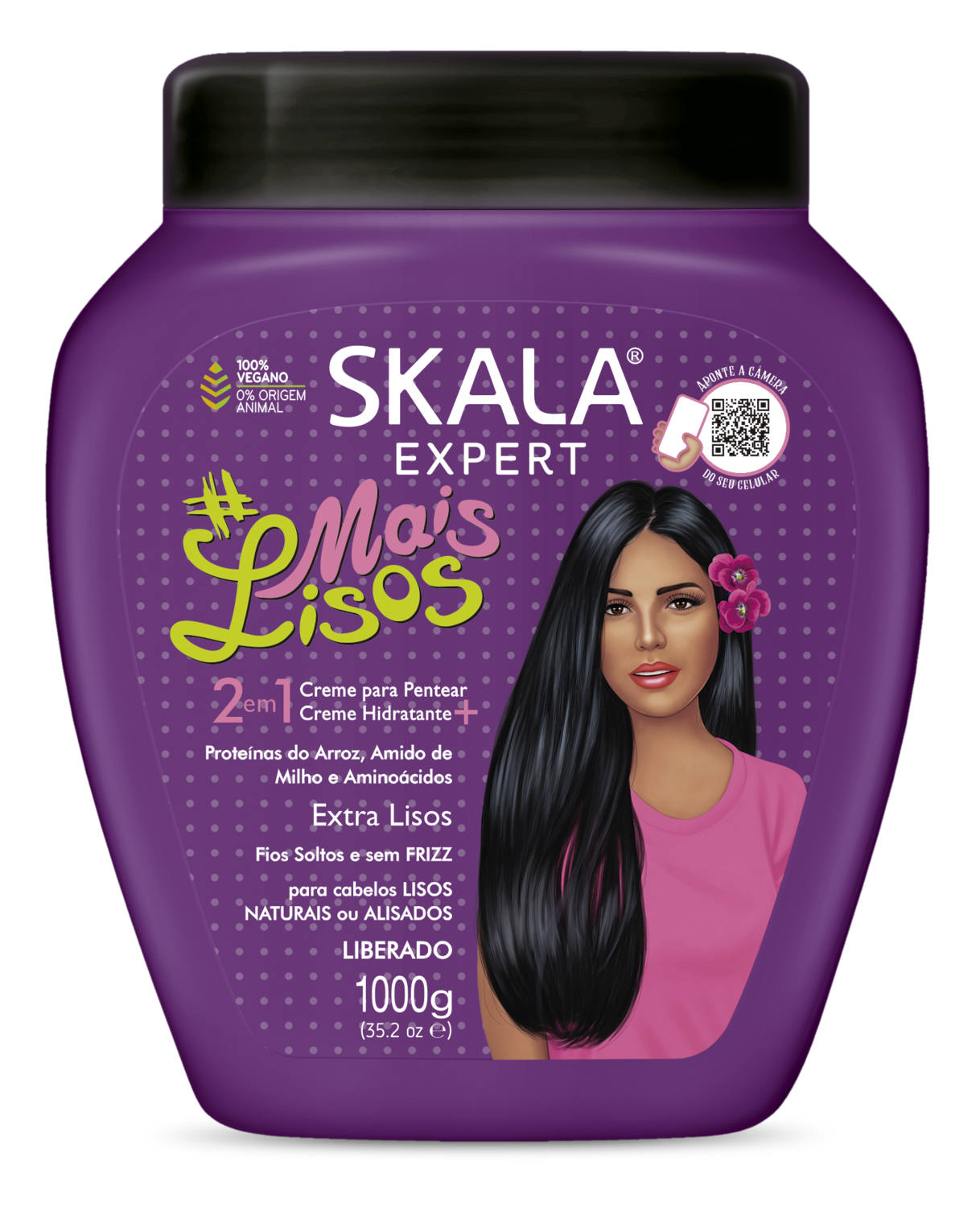 Skala Expert Mais Lisos 2em1 Creme Para Pentear+ Hidrante 1000g